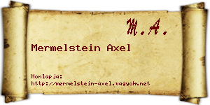 Mermelstein Axel névjegykártya